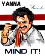 Buy Rajnikanth print White T shirt