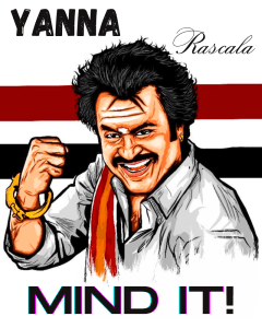 Buy Rajnikanth print White T shirt