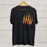 Buy Tiger Claws print Black T shirt