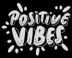 Both side Positive Vibes print T shirt