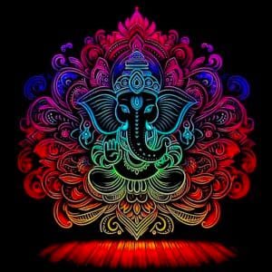 Buy Ganpati Bappa print Black T shirt