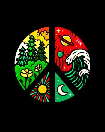 Both side Positive Vibes print T shirt Buy Peace Tshirt