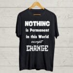 Buy Quotation print Black Tee shirt