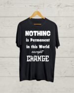 Buy Quotation print Black Tee shirt