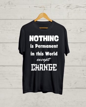 Buy Quotation print Black Tee shirt