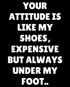 Buy Attitude Quote print Black T shirt