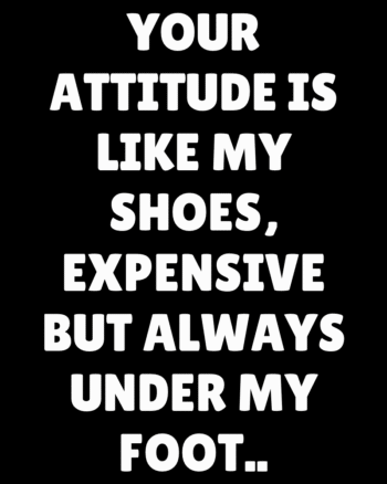 Buy Attitude Quote print Black T shirt