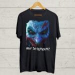 Joker print Round Neck Black Tshirt