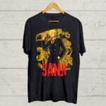 Sanji print Round Neck Black Tshirt