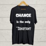 Quotation print Black T shirt
