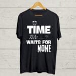 Popular Quotation print Black T shirt