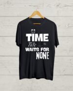 Popular Quotation print Black T shirt