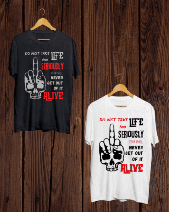 Buy Funny Life Quote print T shirts Buy Pack of 2 Graphic Tees