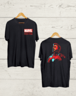 Buy Both side Iron Man print Black T shirt