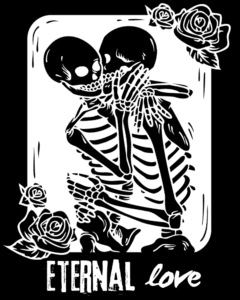 Buy Eternal Love print Black Tshirt