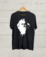 Rabindranath Thakur print Black T shirt