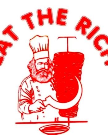 Eat The Rich print White T shirt