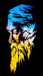 Rabindranath Tagore print Black Tshirt