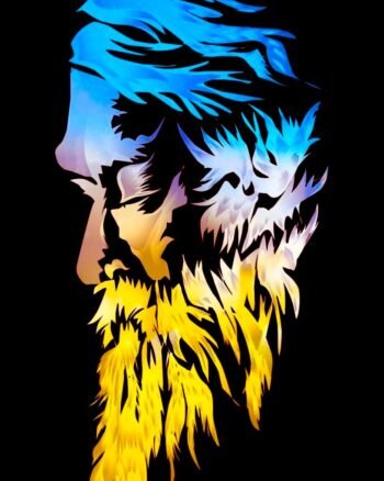Rabindranath Tagore print Black Tshirt