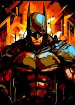 Batman print Round Neck Black Tshirt
