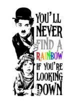 Charlie Chaplin print white T shirt