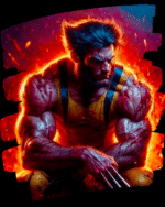 Wolverine print Round Neck T shirt