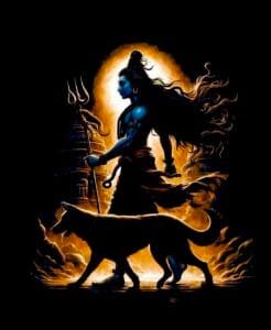 Buy Kalbhairav print Black T shirt