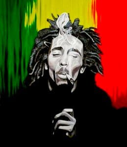 Bob Marley Round neck Black Tshirt