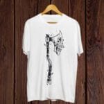 Buy Axe with a Skull white T shirt
