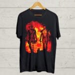 Wolverine Vs Deadpool Black T shirt