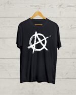 Buy Anarchy print Black T shirt