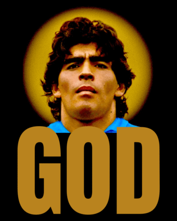 Buy Diego Maradona print Black T shirt