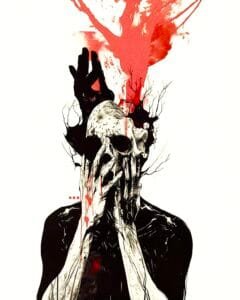Buy Bloody Skeleton White T shirt