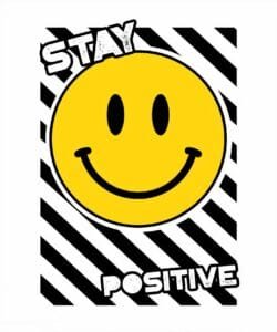 Buy Stay Positive Round neck T shirt