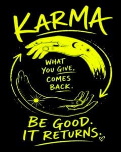 Buy Karma Black T shirt