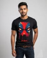 Deadpool Round neck Black Tshirt