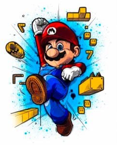 Both side Super Mario print T shirt