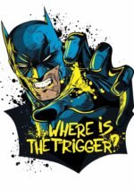 Batman print Round neck White T shirt