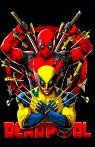 Buy Wolverine Deadpool Black T shirt