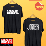 Pack of 2 Graphic Tshirts ft Marvel DC