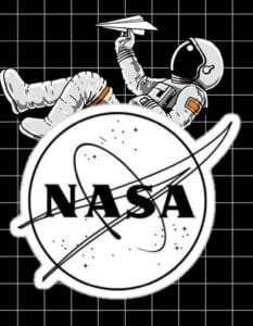 Both side NASA print Black T shirt