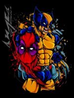 Wolverine and Deadpool Black T shirt