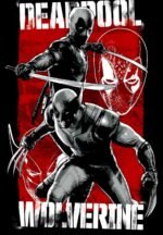 Deadpool Vs Wolverine Black Tshirt