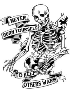 Buy Skeleton White T shirt