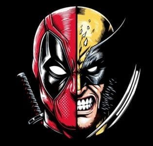 Buy Wolverine Deadpool Black Tshirt