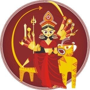 Buy Ma Durga White T shirt