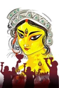 Buy Devi Durga White T shirt