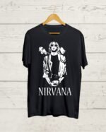Nirvana print Black T shirt