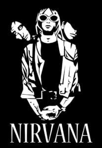 Nirvana print Black T shirt