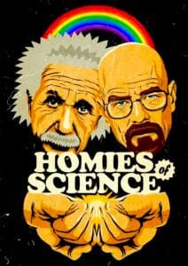 Einstein ft Heisenberg Black T shirt